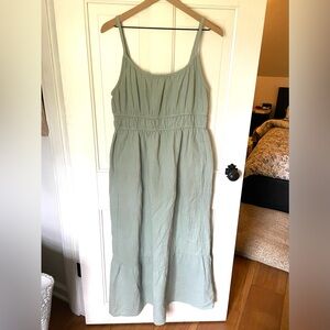 Pact Sage Green Maxi Dress
